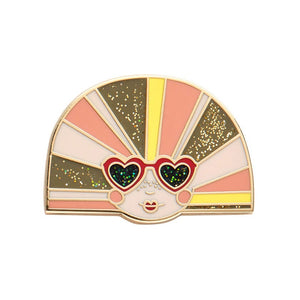 Groovy U.V. Enamel Pin  -  Erstwilder  -  Quirky Resin and Enamel Accessories