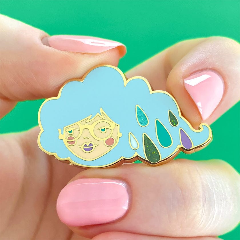 Lainey the Rainy Enamel Pin  -  Erstwilder  -  Quirky Resin and Enamel Accessories