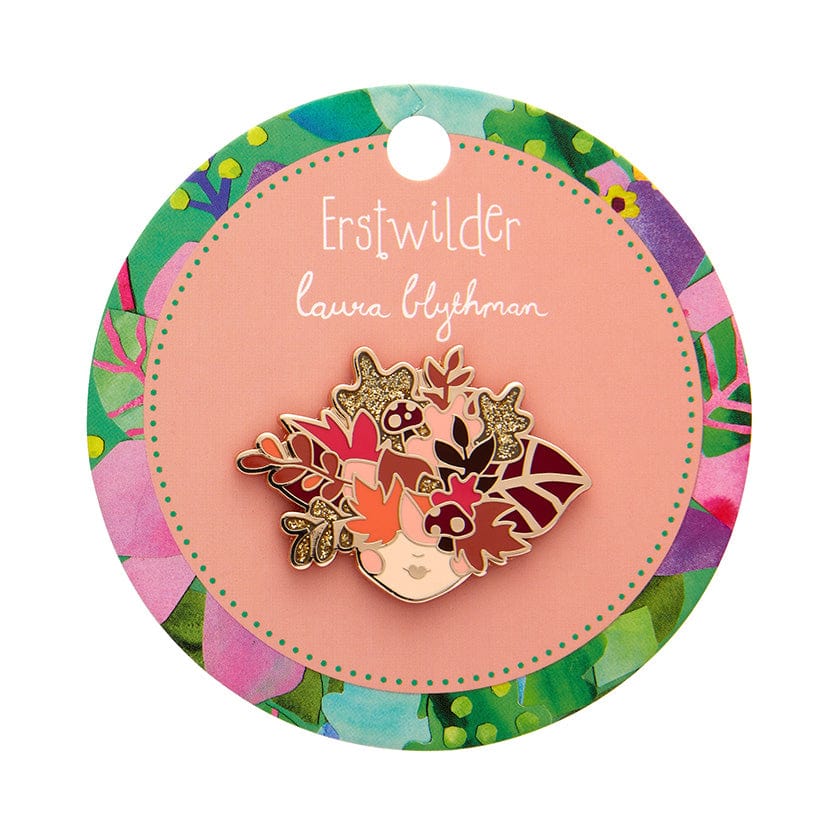 Turn a New Leaf Enamel Pin  -  Erstwilder  -  Quirky Resin and Enamel Accessories