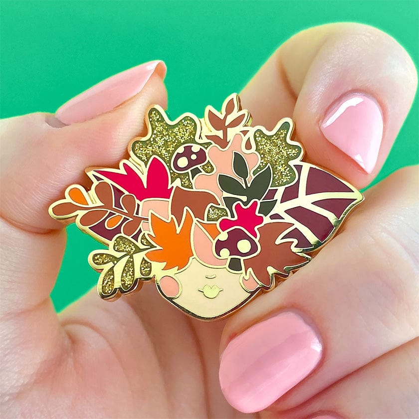 Turn a New Leaf Enamel Pin  -  Erstwilder  -  Quirky Resin and Enamel Accessories