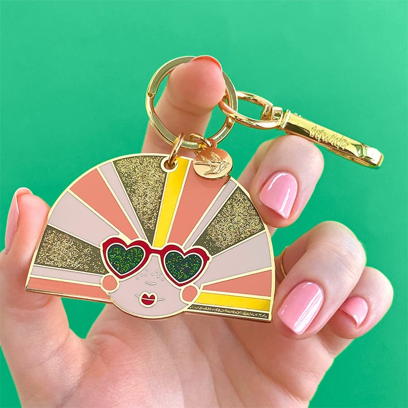 Groovy U.V. Enamel Keyring  -  Erstwilder  -  Quirky Resin and Enamel Accessories