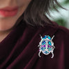 Nature's Noel Stone Set Crystal Brooch  -  Erstwilder  -  Quirky Resin and Enamel Accessories