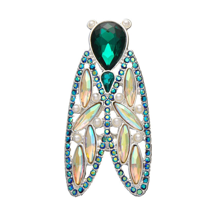 Summer Songstress Stone Set Crystal Brooch  -  Erstwilder  -  Quirky Resin and Enamel Accessories