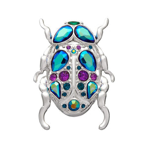 Nature's Noel Stone Set Crystal Brooch  -  Erstwilder  -  Quirky Resin and Enamel Accessories