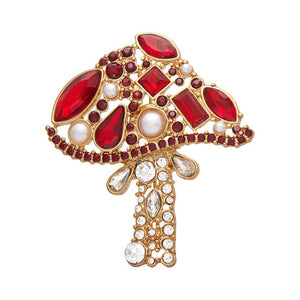 Well Spotted Stone Set Crystal Brooch  -  Erstwilder  -  Quirky Resin and Enamel Accessories