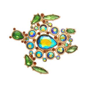 Michelle Stone Set Crystal Brooch  -  Erstwilder  -  Quirky Resin and Enamel Accessories