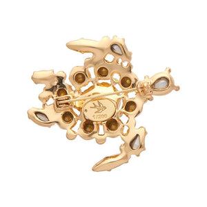 Michelle Stone Set Crystal Brooch  -  Erstwilder  -  Quirky Resin and Enamel Accessories