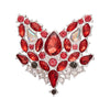 Flora Fox Face Stone Set Crystal Brooch