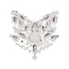 Flora Fox Face Stone Set Crystal Brooch
