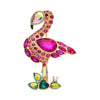 Flamboyant Flamingo Funk Stone Set Crystal Brooch  -  Erstwilder  -  Quirky Resin and Enamel Accessories