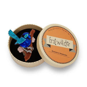 Erstwilder Phoebe the Fairy Wren Brooch BH5765-3190