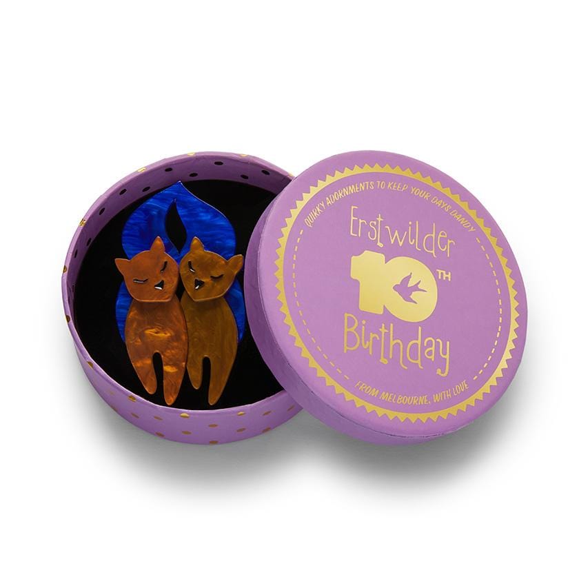 Erstwilder The Lovecats Brooch BH6007-3001