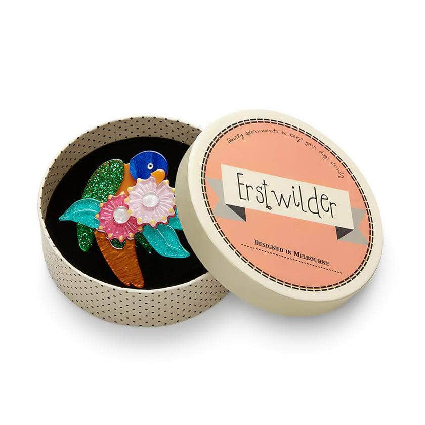 Erstwilder Naughty Nectar Nibbler Brooch BH6280-4090