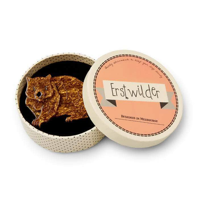 Erstwilder Pot-Belly Patrick Wombat Brooch BH6661-9000