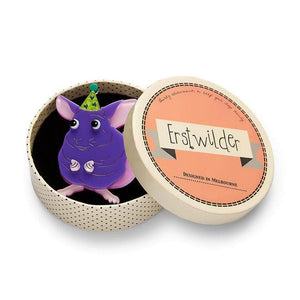 Erstwilder Chaz the Chinchilla Brooch BH6672-5040