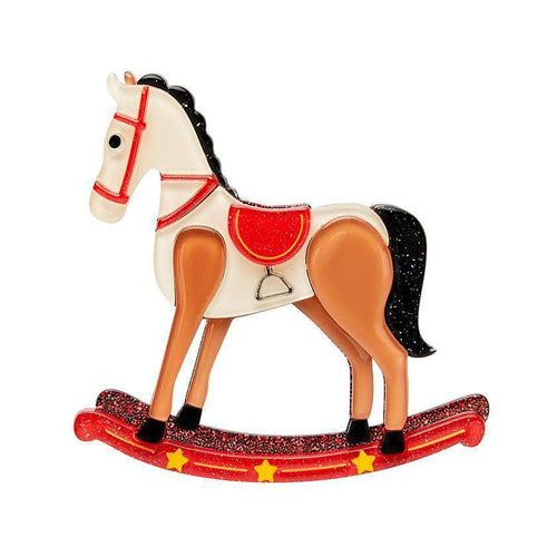 2 Broches Vintage Rare En Forme De Cheval à Bascule - Rocking Horse Brooch | Occasion
