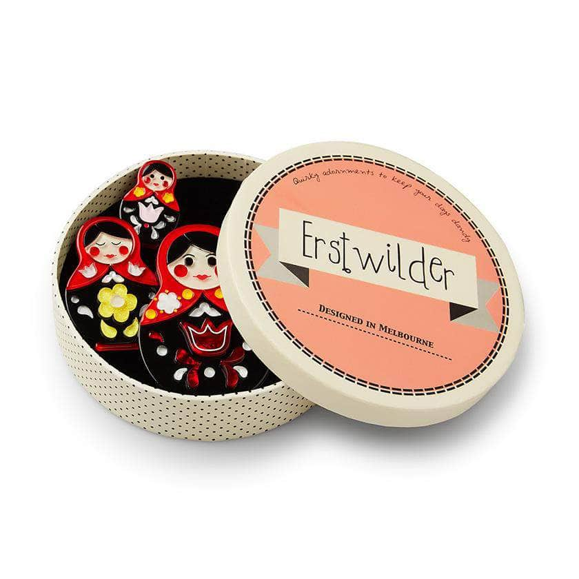 Erstwilder Matryoshka Memories Toy Brooch Set BH6712-1070