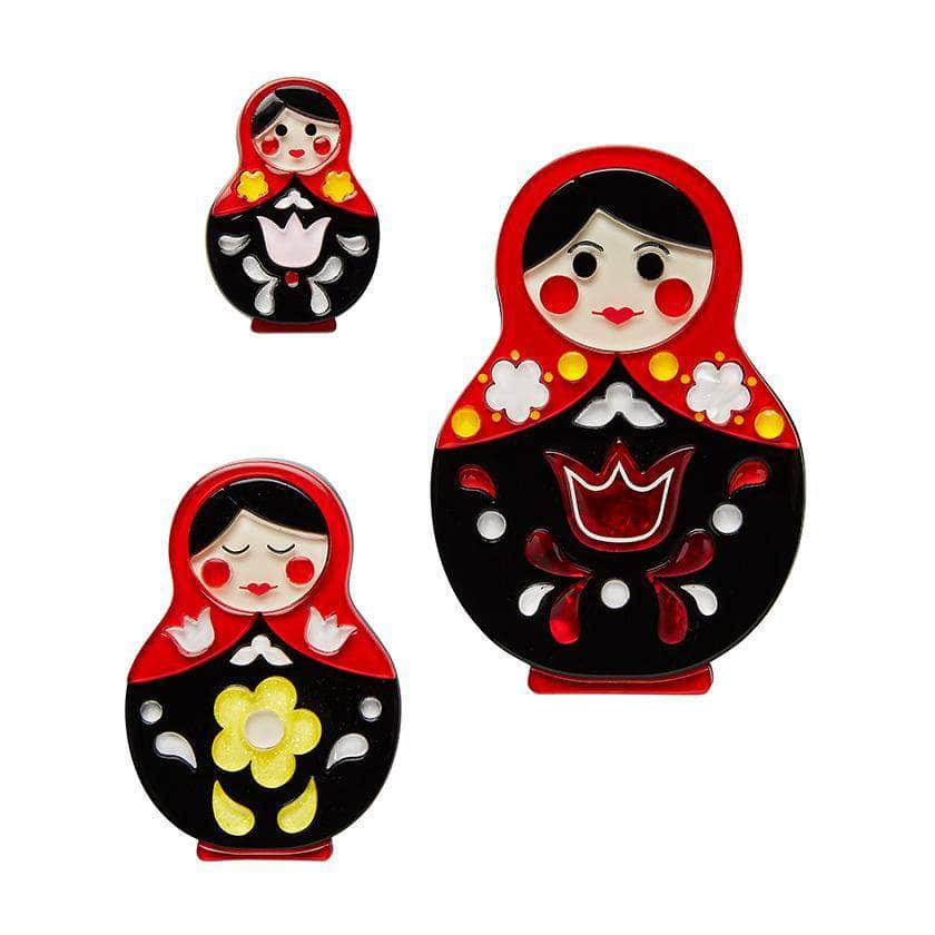 Erstwilder Matryoshka Memories Toy Brooch Set BH6712-1070