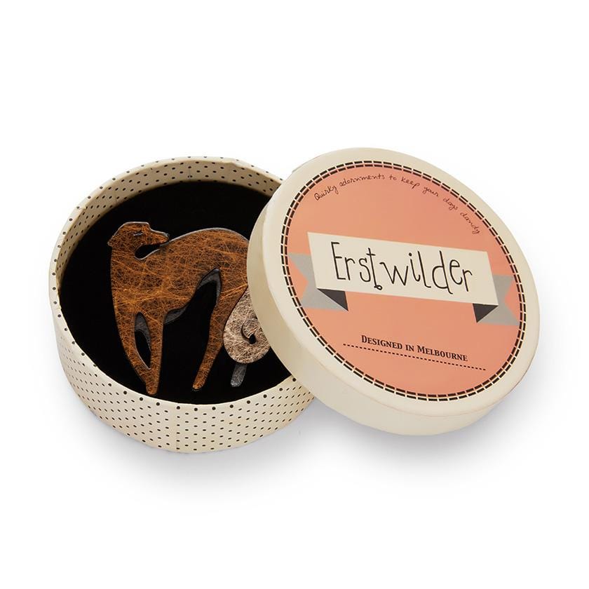 Erstwilder Autumnal Symphony Greyhound Brooch BH6890-9092