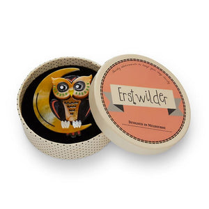 Erstwilder A Moon with View Owl Brooch BH6900-6070