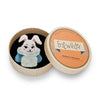 Erstwilder Snuggly Buffy Bunny Brooch BH6934-8010