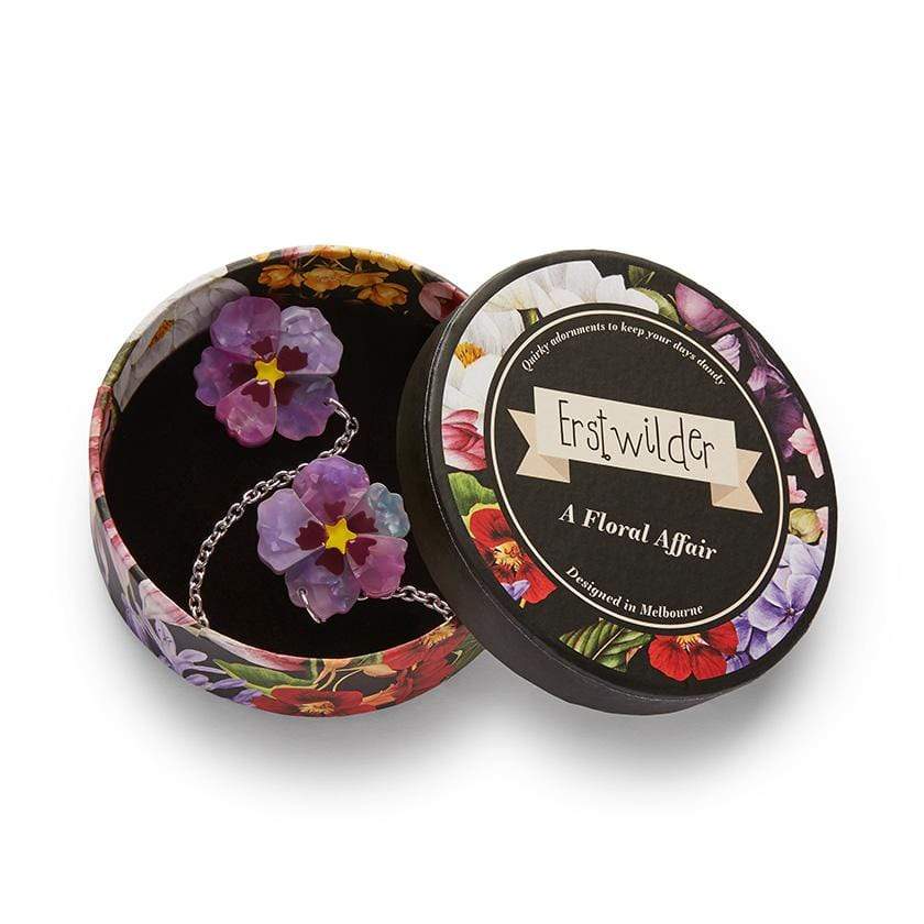 Erstwilder Purple Prose Cardigan Clips BH7202-5000