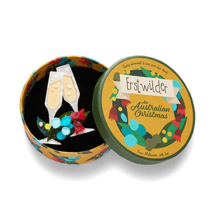 Erstwilder A Champagne Christmas Brooch BH7425-6700