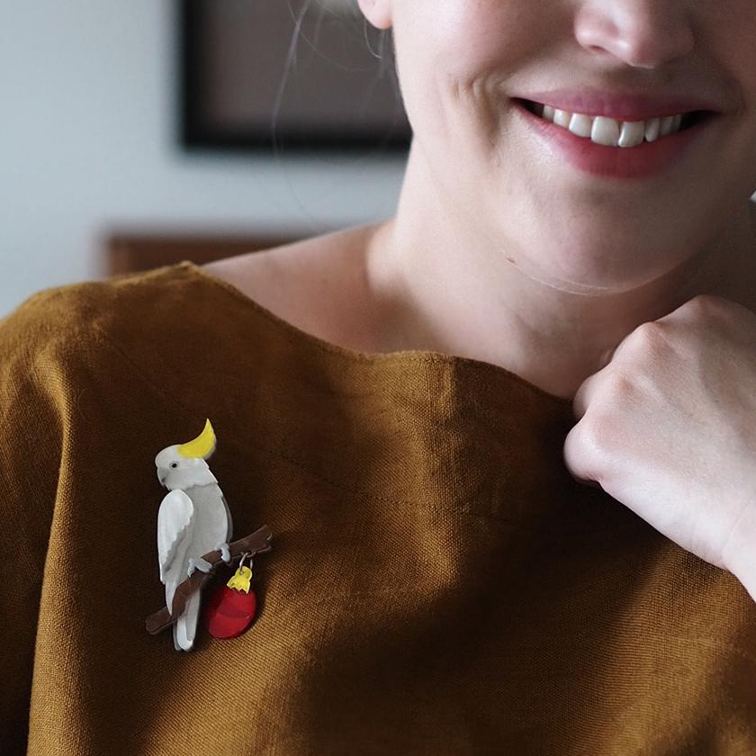 Erstwilder A Chatty Christmas Brooch BH7439-8000