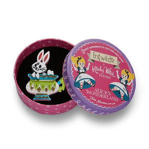 Erstwilder Follow the White Rabbit Brooch BH7447-4000