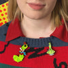 Advice from a Caterpillar Double Brooch