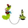 Advice from a Caterpillar Double Brooch