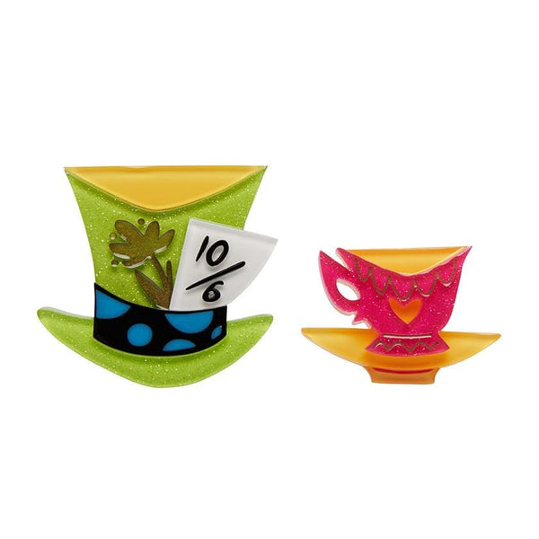 Mad Hatter's Tea Party Double Brooch – Erstwilder