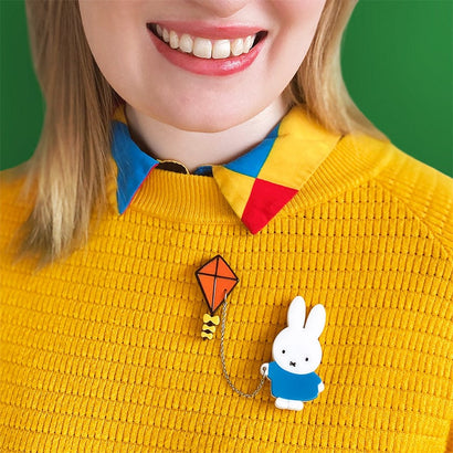 Erstwilder Miffy Flies a Kite Brooch BHAT106