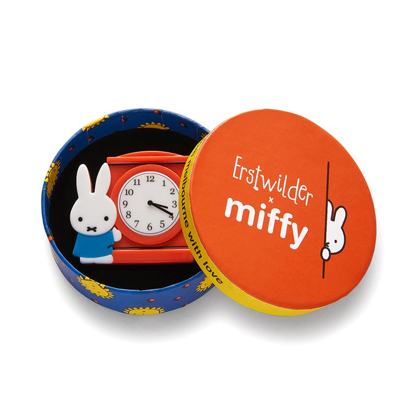 Erstwilder Miffy Can Tell the Time Brooch BHAT108