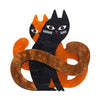 Hide and Seek Cats Brooch  -  Erstwilder  -  Quirky Resin and Enamel Accessories