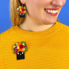 Catmen Miranda Brooch  -  Erstwilder  -  Quirky Resin and Enamel Accessories