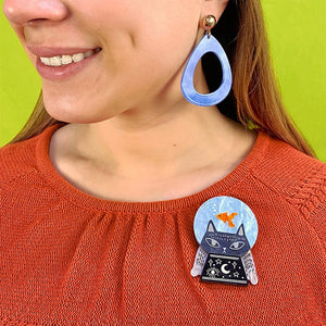 Clairvoyant Cat Brooch  -  Erstwilder  -  Quirky Resin and Enamel Accessories