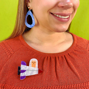 Moon Ride Brooch  -  Erstwilder  -  Quirky Resin and Enamel Accessories
