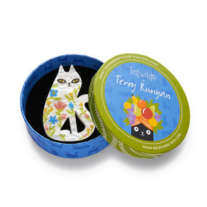 Feline Florescence Brooch  -  Erstwilder  -  Quirky Resin and Enamel Accessories