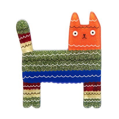 Piñata Cat Brooch  -  Erstwilder  -  Quirky Resin and Enamel Accessories