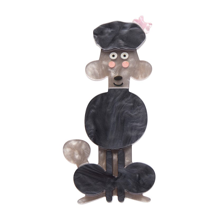 Poodle Along Brooch  -  Erstwilder  -  Quirky Resin and Enamel Accessories