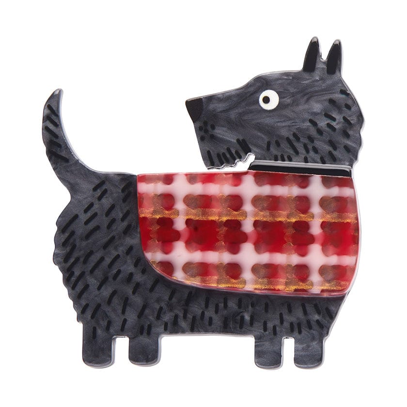 Scottie Love Brooch  -  Erstwilder  -  Quirky Resin and Enamel Accessories