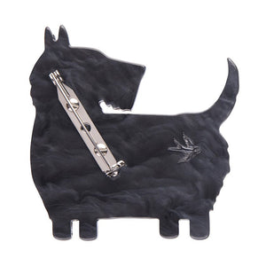 Scottie Love Brooch  -  Erstwilder  -  Quirky Resin and Enamel Accessories