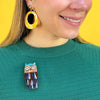 Feather Dress Brooch  -  Erstwilder  -  Quirky Resin and Enamel Accessories