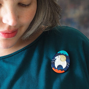 Ram of Perseverance Brooch  -  Erstwilder  -  Quirky Resin and Enamel Accessories