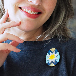Star of Wisdom Brooch  -  Erstwilder  -  Quirky Resin and Enamel Accessories