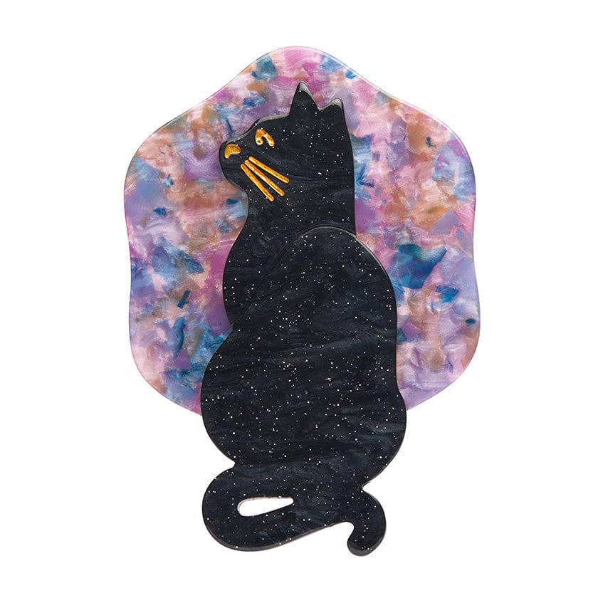 Le Chat Miaule Brooch  -  Erstwilder  -  Quirky Resin and Enamel Accessories