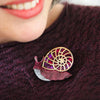 Painted Shell Brooch
