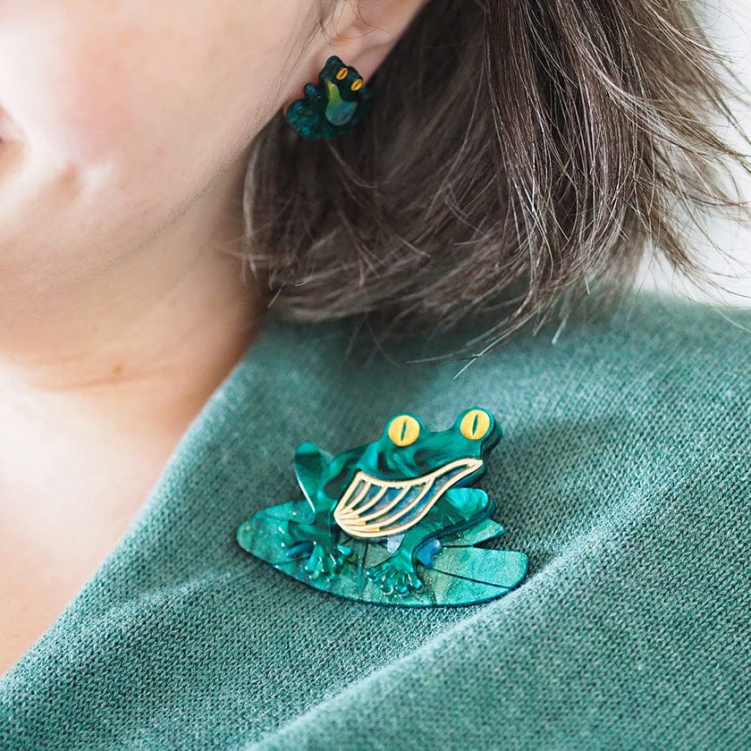 Pod Dweller Brooch  -  Erstwilder  -  Quirky Resin and Enamel Accessories