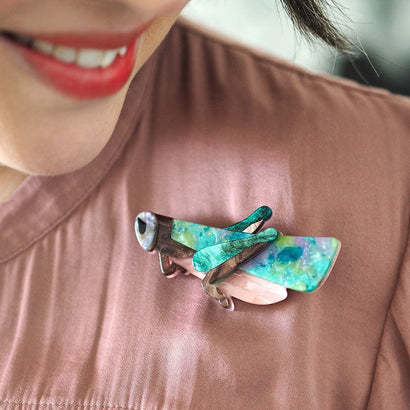 Rite of Spring Brooch  -  Erstwilder  -  Quirky Resin and Enamel Accessories